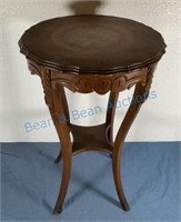 Antique walnut lamp table