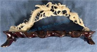 fine carved ivory dragon approximately 10