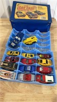Toy cars in case