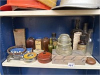 Group of vintage products and bottles