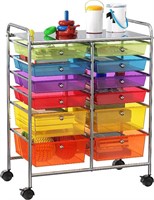 SimpleHouseware 12-Drawers Rolling Storage Cart, M