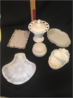 Lot of Milk Glass