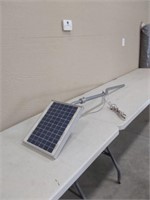Solar panel on a pole