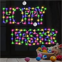 Happy Easter Window Lights 23.6 Inch Lighted Happy