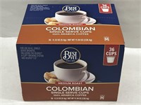 (2x) Best Yet 36 Ct Single Serve Cups-Colombian