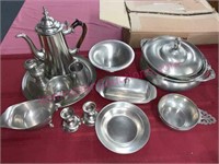 Pewter serving pieces