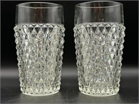 Very Clean Indiana Glass Diamond Point Tumblers