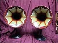 Pair Antique Atwater Kent Model L Horns.