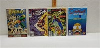 Lot of 4 Comic Books- Hawkman  2 Spiderm