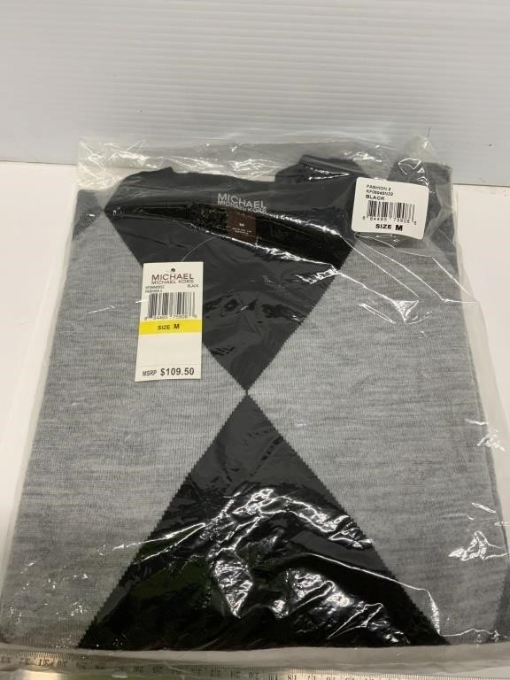 Michael Kors Black & Gray Men’s Sweater w/ Tags