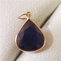 $500 14K  Enhanced Sapphire(6.4ct) Pendant