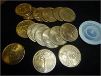 20pc US Sacagawea & Presidential $1 Coins