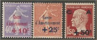 FRANCE #B28-B30 MINT FINE-VF H