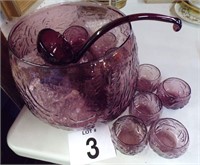 Purple Punch Bowl Set