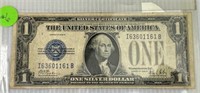 1928 B One Dollar Blue Seal Silver Certificate