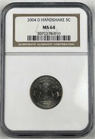 2004-D Handshake Nickel NGC MS64