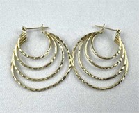 14K Yellow Gold Hoop Earrings