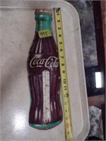 Vintage Metal Coca Cola Thermometer Sign