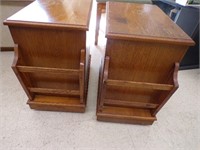 2 Vintage Night Stands With Magazine Rack