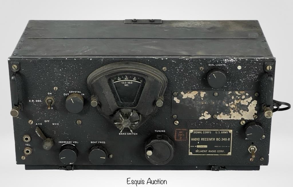 WWII US Army BC-348-R Boeing B-17 Radio Receiver