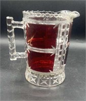 Antique EAPG Ruby Flash Glass Pitcher