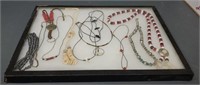 Display Case With Jewelry