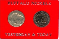 Buffalo Nickels Yesterday & Today