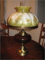 Hand Painted Porcelain Shade Lamp