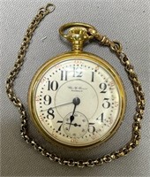 Antique 17J Gold-Plated Illinois Pocket Watch