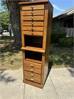 OAK 4 DRAWER CABINET