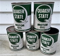 Quaker State Oil Cans