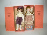 (2) Hello Dolly Porcelain Dolls  15 inches tall