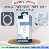 INSIGNIA 10-FT USB-C BRAIDED CABLE (LIGHT PURPLE)