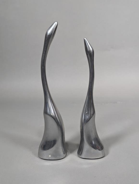 Pair of Aluminum Canadian Geese