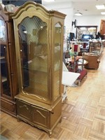 French Provincial-style gold lighted