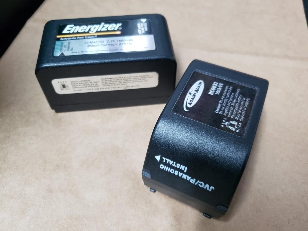 (2) CAMCORDER HOME VIDEO BATTERIES