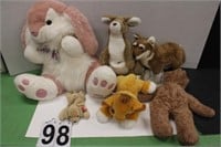 Box of Stuffed Animals Includes Bunny