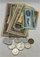 (V) Foreign Money Bills & Coins