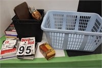 Basket w/ Books ~ Storage Tubs ~ Serving Tray