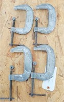 ALUMINUM C CLAMPS- 4 ITEMS- 
EXACT - MADE IN USA