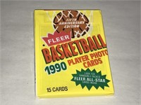 1990 Fleer NBA Basketball Sealed Wax Pack