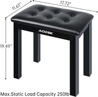 Aodsk Piano Bench With Padded Cushion,iron Leg