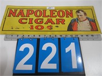 1974 NAPOLEON 10c CIGAR SIGN