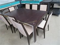 Extendable Formal Dining Room Table w/ 8 Chairs