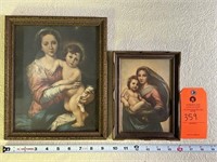"Madonna and Child" and "Sistine Madonna" art piec