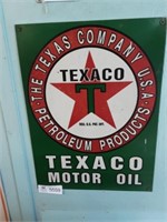 Texaco Motor Oil Sign 12x15"