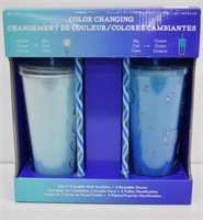 COLOR CHANGING DOUBLE WALL TUMBLERS & STRAW