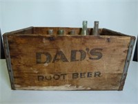 Dads Root Beer Crate with old bottles