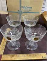 (4) French crystal glasses Betty Crocker coupon