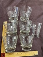 MCM glass dots drinking glasses lot